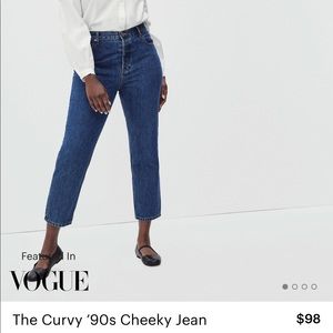 Everlane Curvy 90’s Cheeky Jean size 27